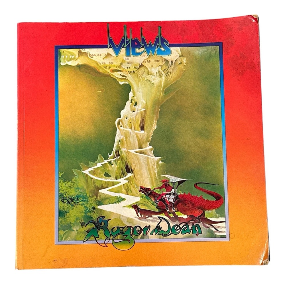 Views by Roger Dean 1ST EDITION 1975 HTF Dragon's World Fantasy Album Art